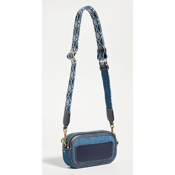 Tory Burch Miller Denim Mini Crossbody Bag Denim Multi OS - Picture 14 of 16